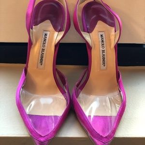 Manolo Blahnik - PVC Pumps in Fuchsia, Size 39